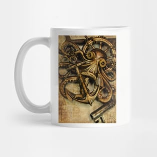 Vintage anchor and octopus steampunk Mug